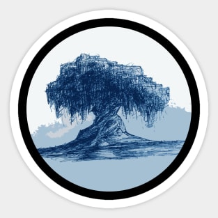 Willow Tree Blue Sticker